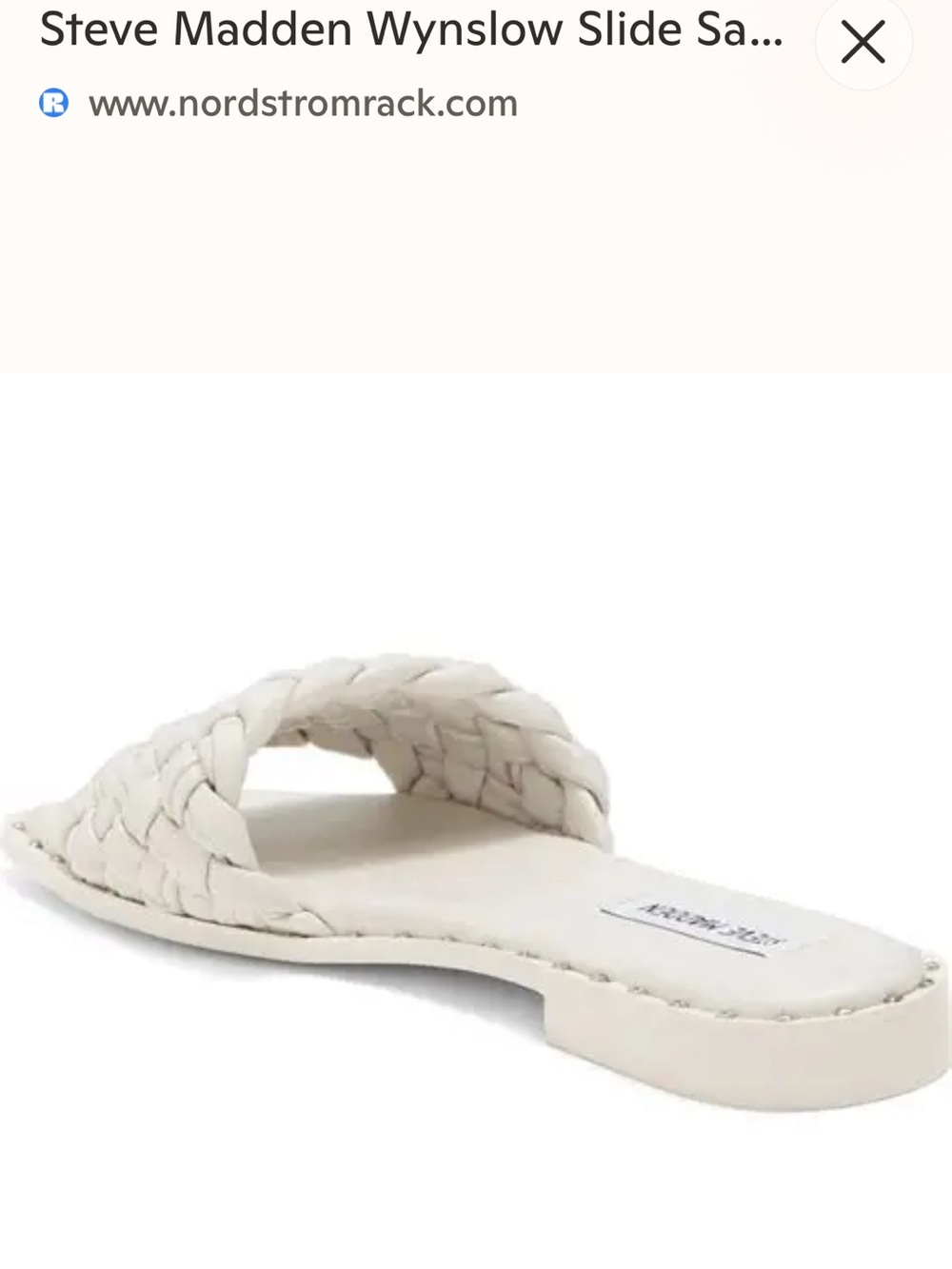 NIB-Steve Madden Bone Quilted Wynslow Sandal